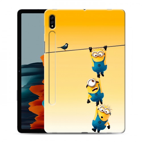 Дизайнерский силиконовый чехол для Samsung Galaxy Tab S7 Миньоны