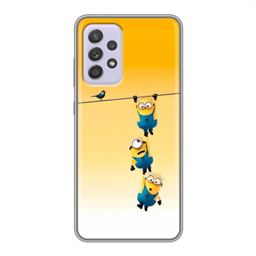 Дизайнерский силиконовый чехол для Samsung Galaxy A52 Миньоны
