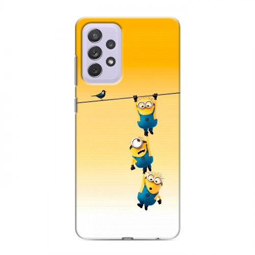 Дизайнерский пластиковый чехол для Samsung Galaxy A72 Миньоны