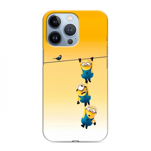 Дизайнерский силиконовый чехол для Iphone 13 Pro Миньоны