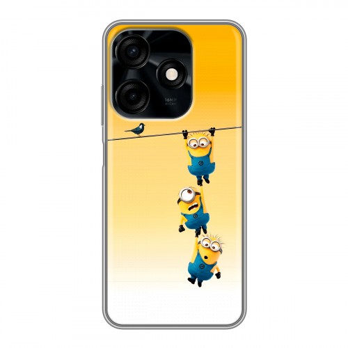 Дизайнерский силиконовый чехол для Tecno Spark 10C Миньоны