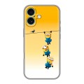 Дизайнерский силиконовый чехол для Iphone 16 Plus Миньоны