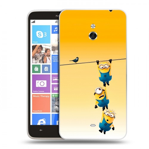Дизайнерский пластиковый чехол для Nokia Lumia 1320 Миньоны