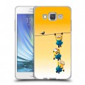 Дизайнерский пластиковый чехол для Samsung Galaxy A5 Миньоны