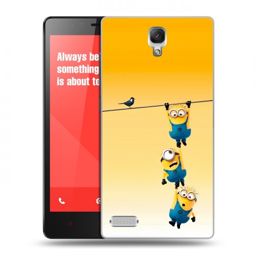 Дизайнерский пластиковый чехол для Xiaomi RedMi Note Миньоны
