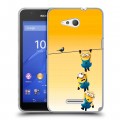 Дизайнерский пластиковый чехол для Sony Xperia E4g Миньоны