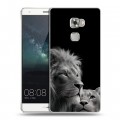 Дизайнерский пластиковый чехол для Huawei Mate S Лев кошки