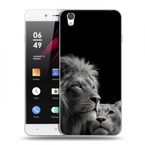 Дизайнерский пластиковый чехол для OnePlus X Лев кошки
