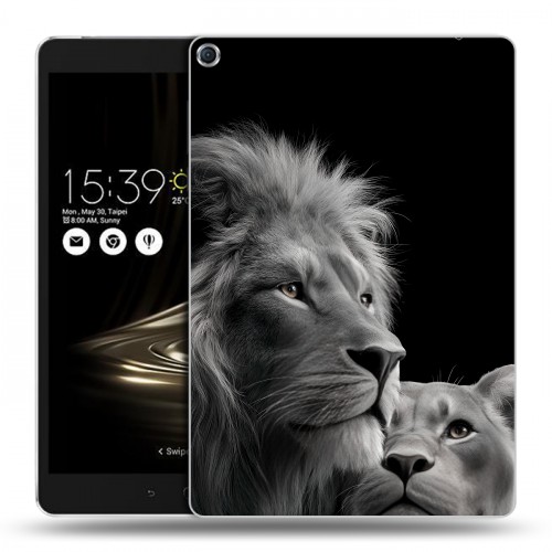 Дизайнерский силиконовый чехол для ASUS ZenPad 3S 10 Лев кошки