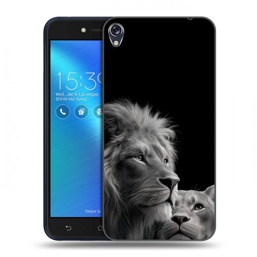 Дизайнерский силиконовый чехол для Asus ZenFone Live Лев кошки