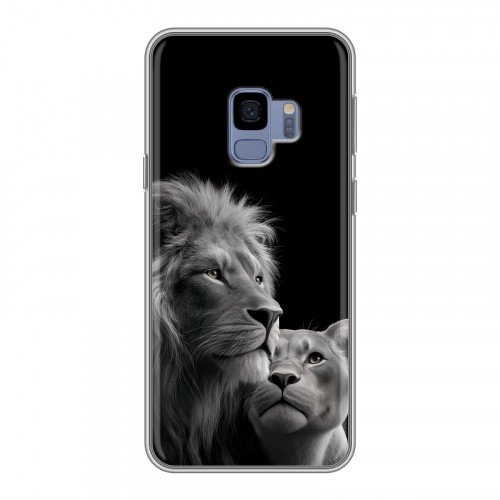 Дизайнерский силиконовый чехол для Samsung Galaxy S9 Лев кошки