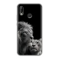Дизайнерский силиконовый чехол для Huawei P20 Lite Лев кошки