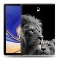 Дизайнерский силиконовый чехол для Samsung Galaxy Tab S4 Лев кошки