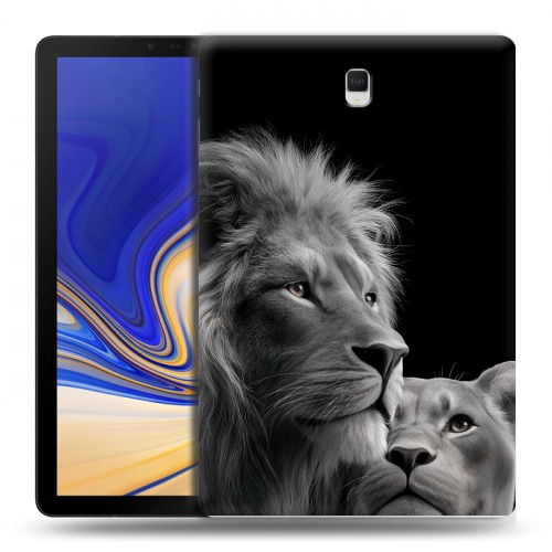 Дизайнерский силиконовый чехол для Samsung Galaxy Tab S4 Лев кошки