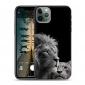 Дизайнерский силиконовый чехол для Iphone 11 Pro Лев кошки