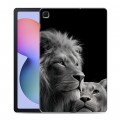 Дизайнерский силиконовый чехол для Samsung Galaxy Tab S6 Lite Лев кошки