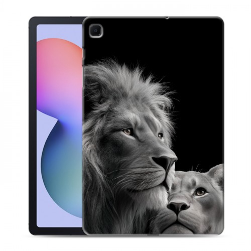Дизайнерский силиконовый чехол для Samsung Galaxy Tab S6 Lite Лев кошки
