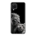 Дизайнерский силиконовый чехол для Samsung Galaxy A12 Лев кошки