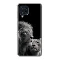 Дизайнерский силиконовый чехол для Samsung Galaxy A22 Лев кошки