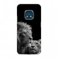 Дизайнерский силиконовый с усиленными углами чехол для Nokia XR20 Лев кошки