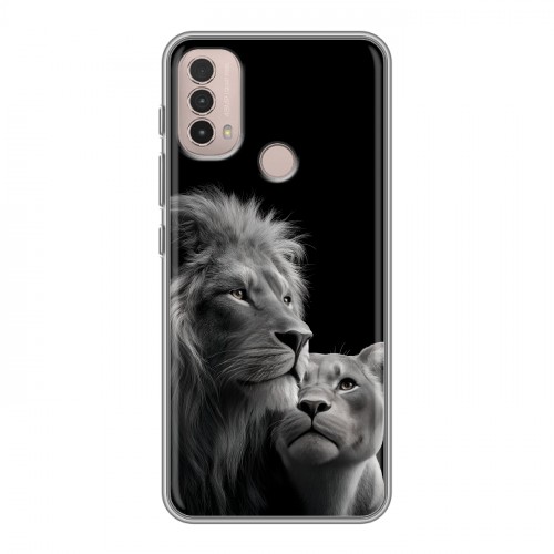 Дизайнерский силиконовый чехол для Lenovo K14 Plus Лев кошки