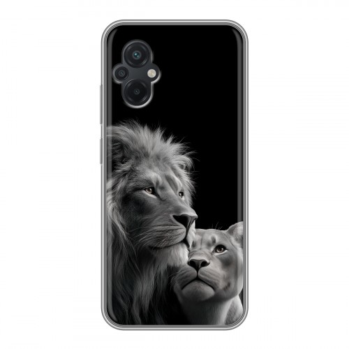 Дизайнерский силиконовый чехол для Xiaomi Poco M5 Лев кошки