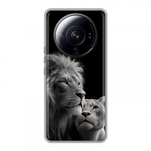 Дизайнерский силиконовый чехол для Xiaomi 12S Ultra Лев кошки