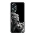 Дизайнерский силиконовый чехол для OPPO A58 4G Лев кошки