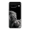 Дизайнерский силиконовый чехол для Google Pixel 8 Лев кошки