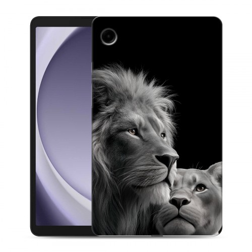 Дизайнерский силиконовый чехол для Samsung Galaxy Tab A9 Лев кошки