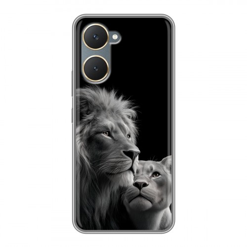 Дизайнерский силиконовый чехол для Vivo Y03 Лев кошки