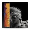 Дизайнерский силиконовый чехол для Samsung Galaxy Note 10.1 2014 editon Лев кошки