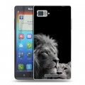 Дизайнерский пластиковый чехол для Lenovo Vibe Z Лев кошки