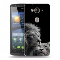 Дизайнерский пластиковый чехол для Acer Liquid E3 Лев кошки