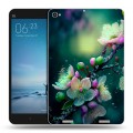 Дизайнерский силиконовый чехол для Xiaomi Mi Pad 2 Цветы и мрамор