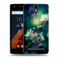 Дизайнерский силиконовый чехол для Wileyfox Storm Цветы и мрамор