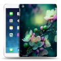 Дизайнерский силиконовый чехол для Ipad (2017) Цветы и мрамор