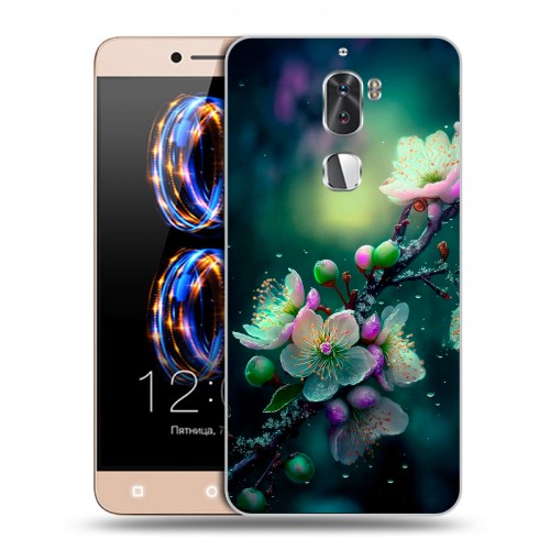 Дизайнерский пластиковый чехол для LeRee Le3 Цветы и мрамор