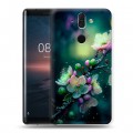 Дизайнерский силиконовый чехол для Nokia 8 Sirocco Цветы и мрамор