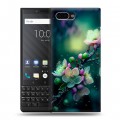 Дизайнерский пластиковый чехол для BlackBerry KEY2 Цветы и мрамор