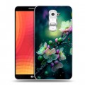 Дизайнерский пластиковый чехол для LG Optimus G2 Цветы и мрамор
