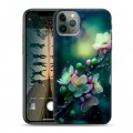 Дизайнерский силиконовый чехол для Iphone 11 Pro Цветы и мрамор