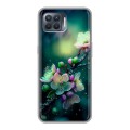 Дизайнерский силиконовый чехол для OPPO Reno4 Lite Цветы и мрамор