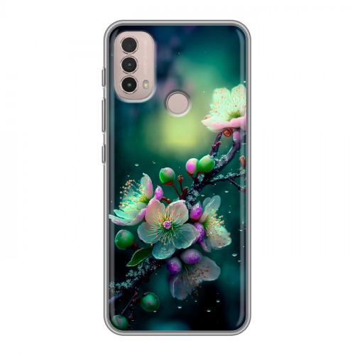 Дизайнерский силиконовый чехол для Lenovo K14 Plus Цветы и мрамор