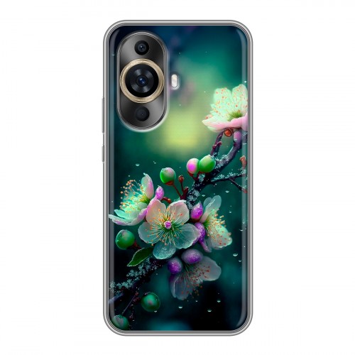 Дизайнерский силиконовый чехол для Huawei Nova 11 Цветы и мрамор