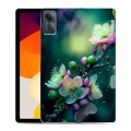 Дизайнерский силиконовый чехол для Xiaomi RedMi Pad SE Цветы и мрамор