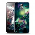 Дизайнерский силиконовый чехол для Lenovo S580 Ideaphone Цветы и мрамор