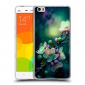 Дизайнерский пластиковый чехол для Xiaomi Mi Note Цветы и мрамор