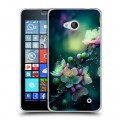 Дизайнерский пластиковый чехол для Microsoft Lumia 640 Цветы и мрамор