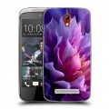 Дизайнерский пластиковый чехол для HTC Desire 500 женский цветы